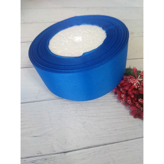 Лента репсовая 4 см цв. синий, цена за 1 м